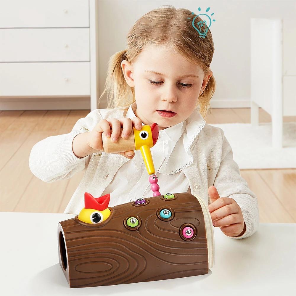 FeedingBird™ - Jouets magnétique attrape - ver | Jeux enfants - L’atelier des éveils